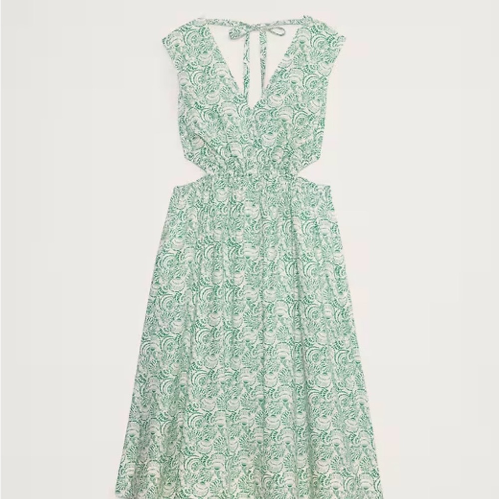 Banana Republic COTTON POPLIN SIDE CUT-OUT MIDI DRESS Shell print - Picture 4 of 7